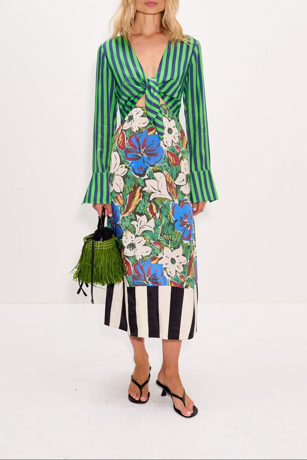 white christmas dresses Simon Miller Zelene Maxi Dress in Tropical Floral Print Combo – Leigh's of  Breton Village