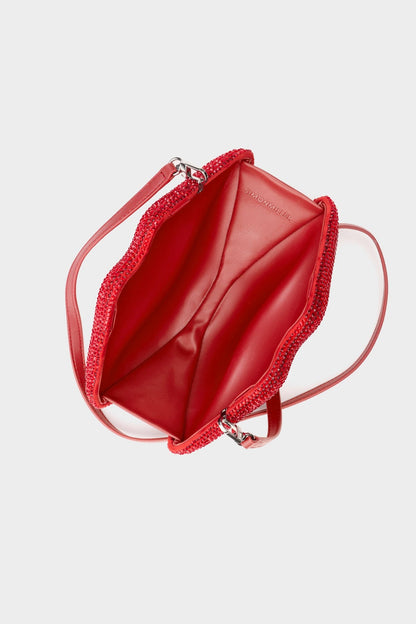 Simon Miller Crystal Lip Clutch in Lucky Red