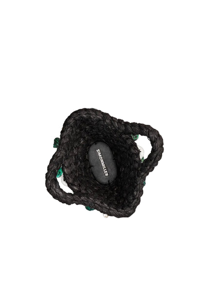 Simon Miller Mini Shelly Mercado Tote in Black/Teal Multi