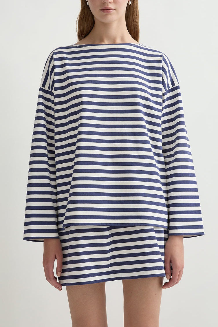 Posse Haisley Top in Navy Stripe