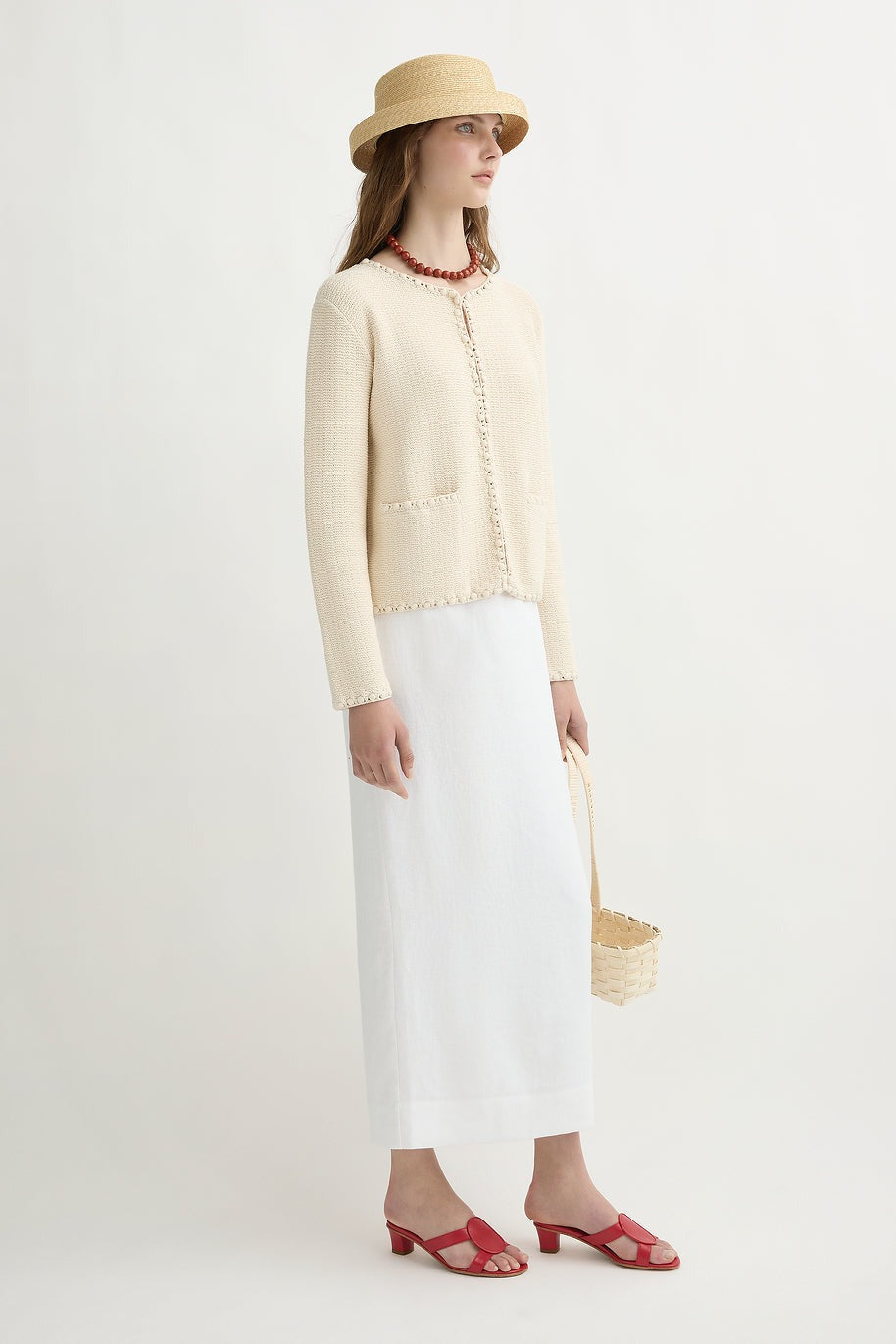 Posse Emma Pencil Skirt in Ivory