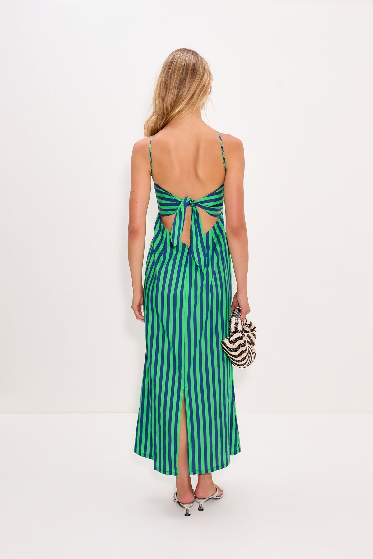 Simon Miller Kit Poplin Dress in Navy/Grass Green Simon Miller Kit Poplin Dress in Navy/Grass Green