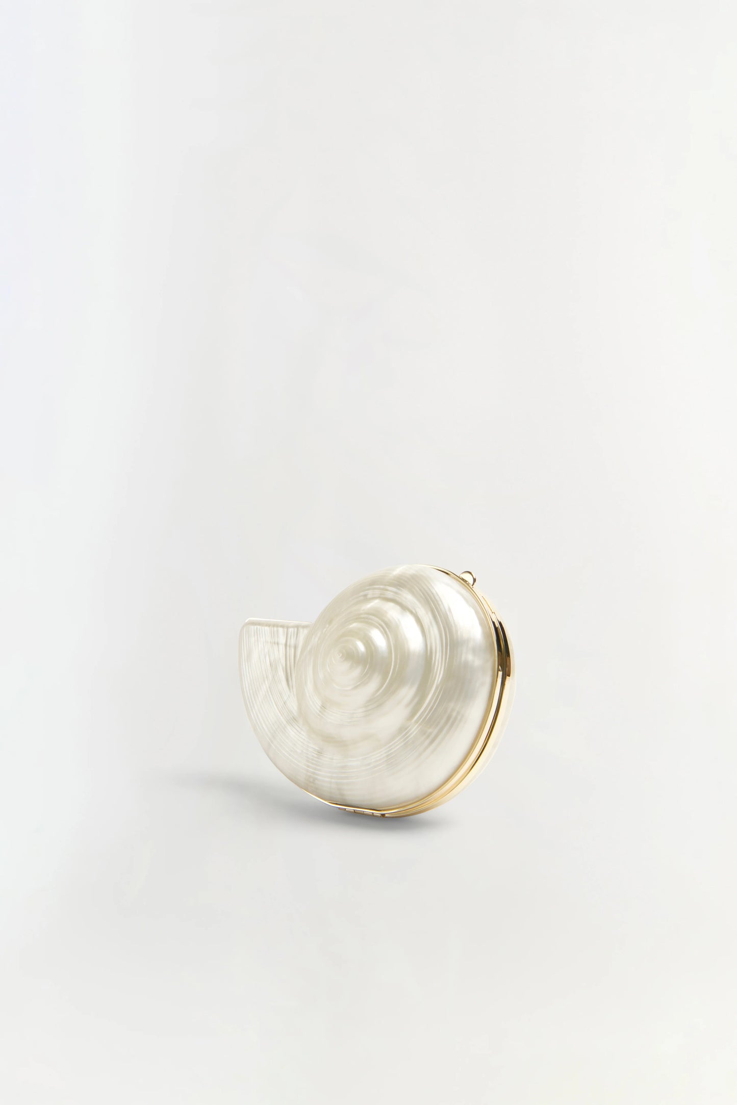 Simkhai Marion Acrylic Shell Clutch in Pearl
