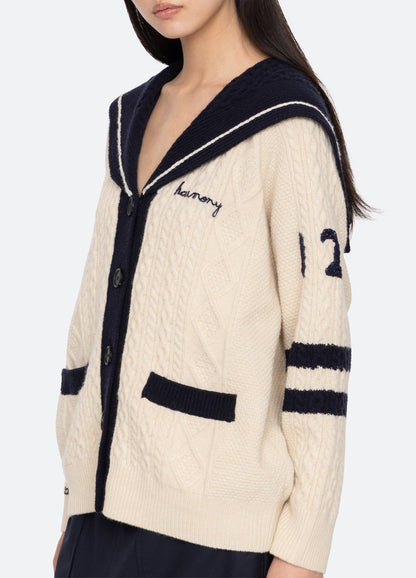 Sea Maren Knit Cardigan in Cream