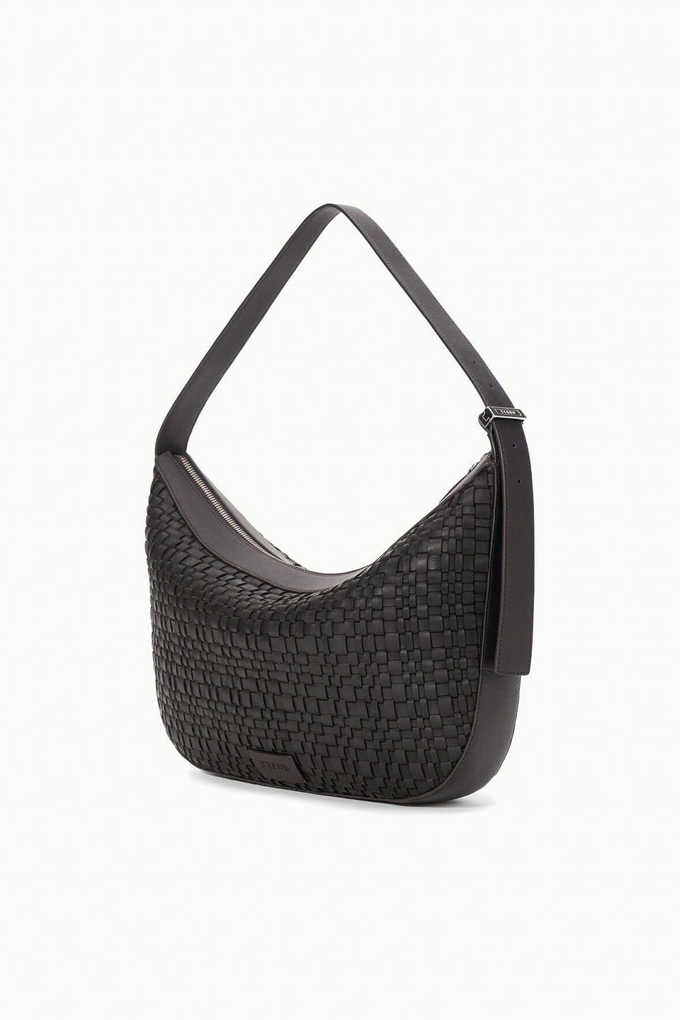 Staud Large Demy Shoulder Bag in Espresso Woven
