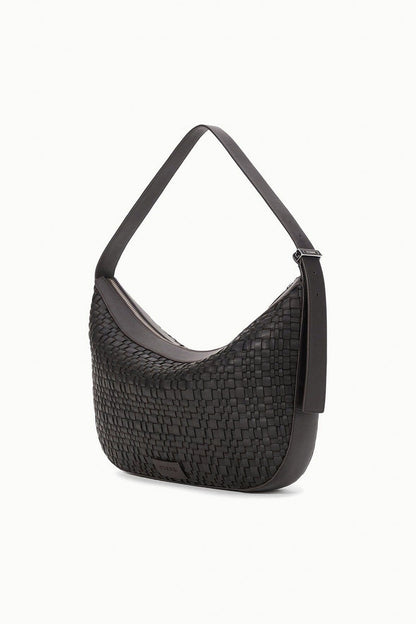 Staud Large Demy Shoulder Bag in Espresso Woven