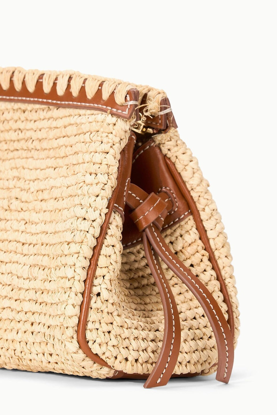 Staud Maude Convertible Clutch in Natural/Tan
