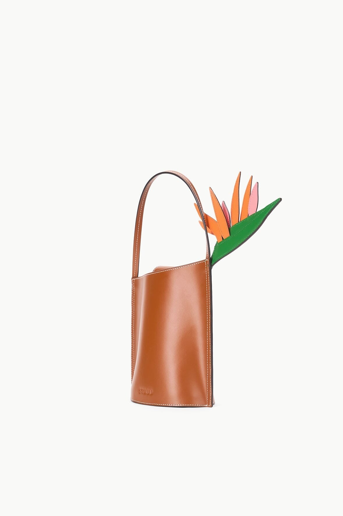 Staud The Bird of Paradise Bucket Bag in Tan