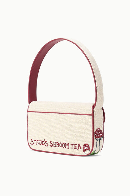 Staud Tommy Beaded Bag in Mushroom Tea