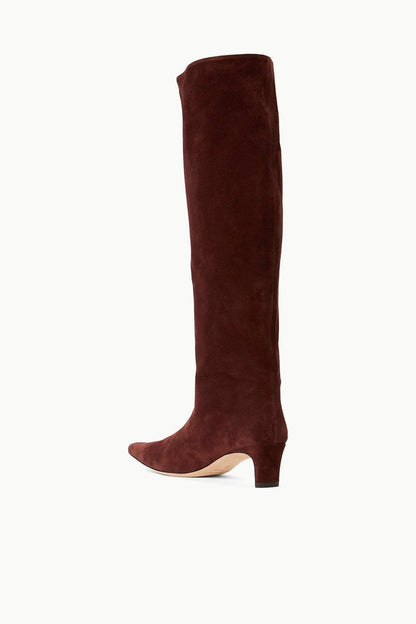 Staud Wally Boot Mahogany Suede