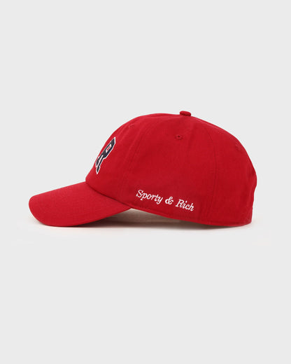 Sporty & Rich S&R Ivy Hat in Ruby