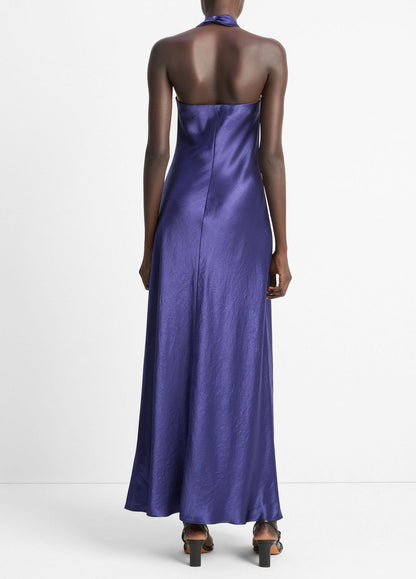 Vince Cowl-Neck Maxi Dress in Deep Iris