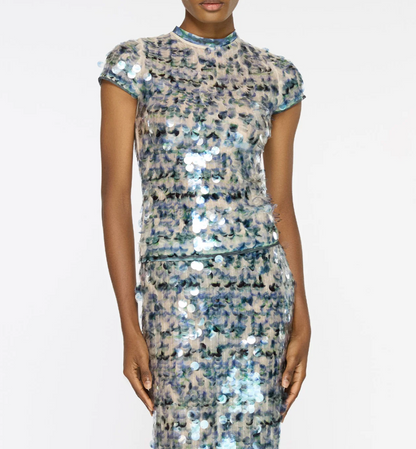 Paris Georgia Mermaid Tee in Multi Sequins