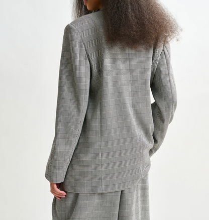 Essentiel Antwerp Ipursuit Double-Breasted Blazer in Black/Gray