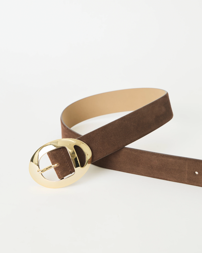 B-Low The Belt Odette Suede in Chocolate Gold