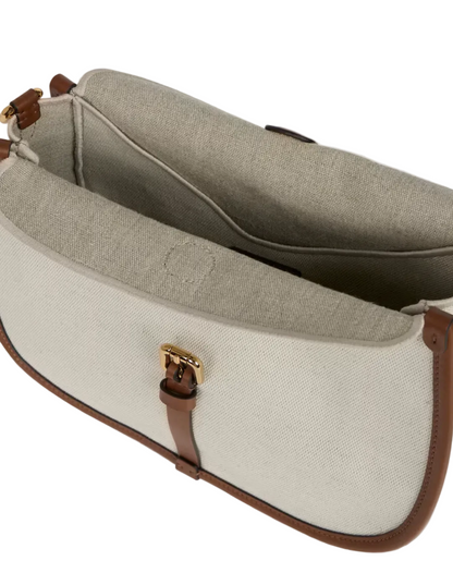 Etro Crossbody Medium Canvas Pony Bag in Bruciato