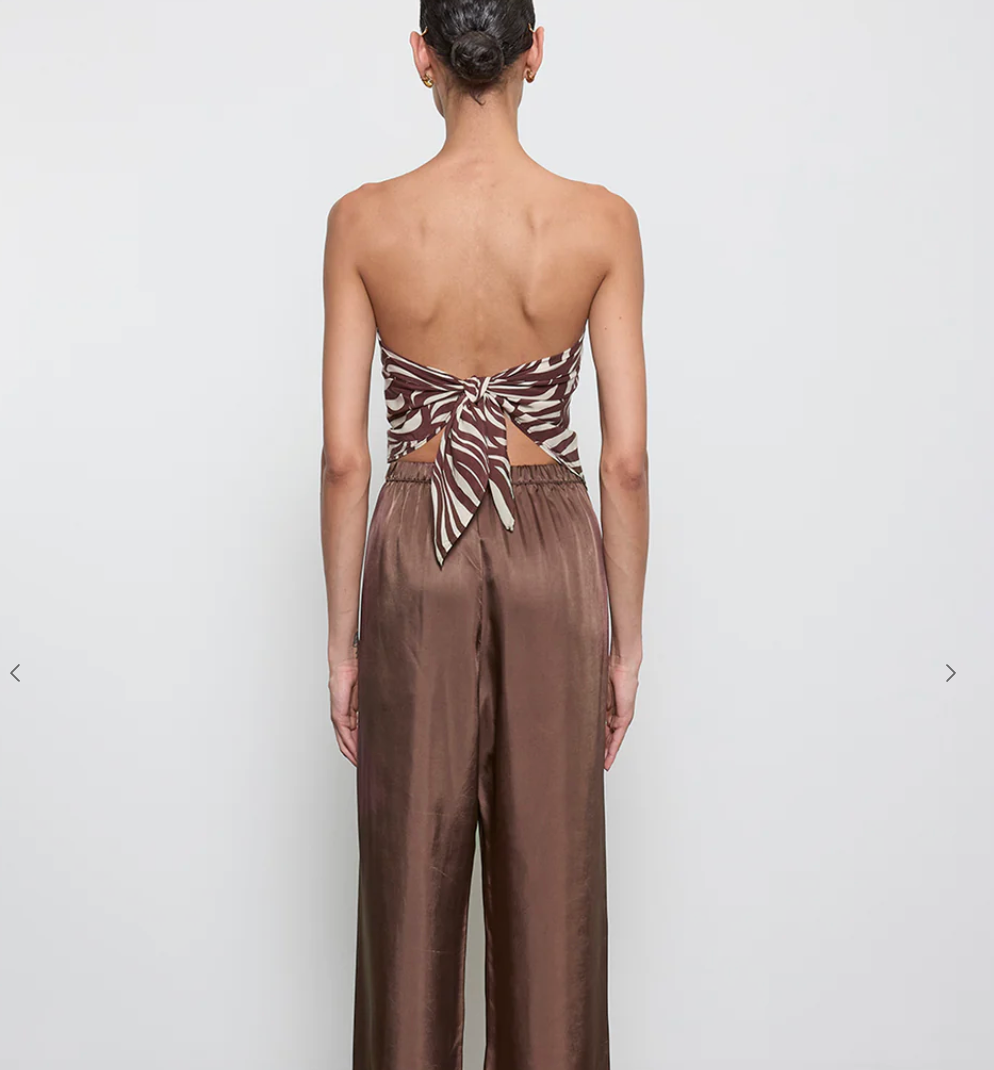 Enza Costa Wave Print Scarf Top in Wave Print