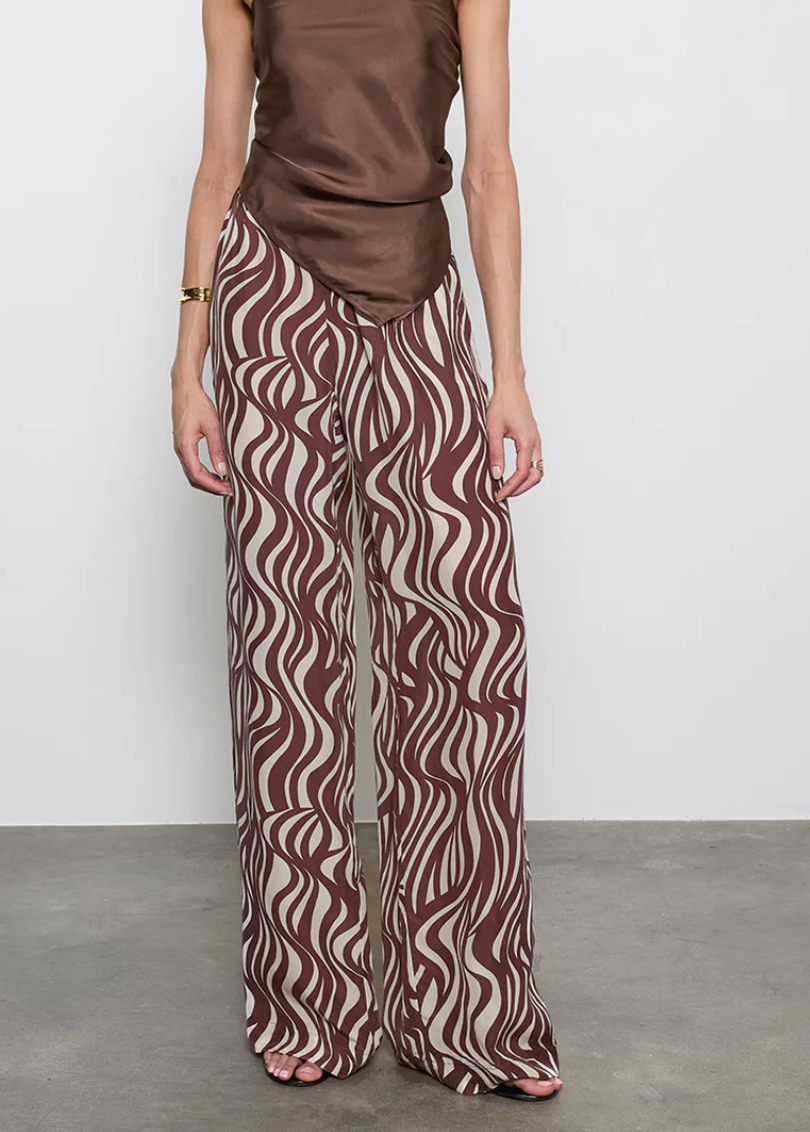 Enza Costa Wave Print Resort Pant