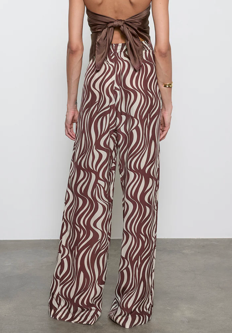 Enza Costa Wave Print Resort Pant