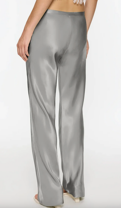Paris Georgia Belted Sleek Pant in Silver