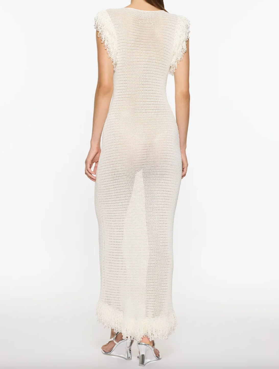 Paris Georgia Fringe Dress in White