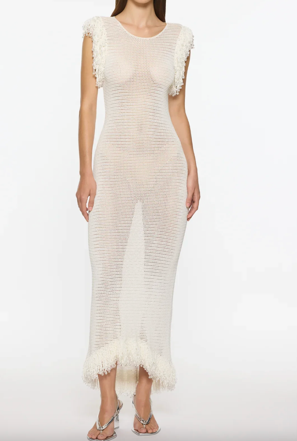 Paris Georgia Fringe Dress in White