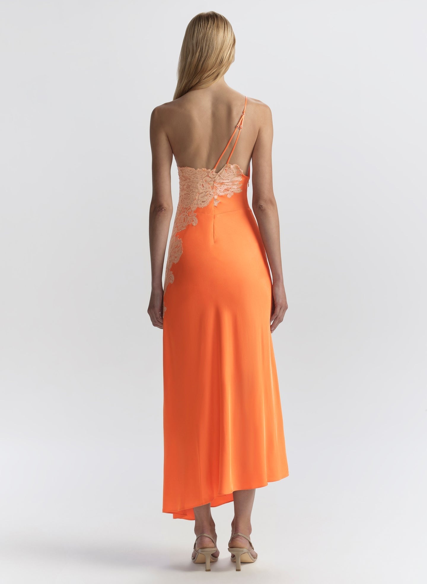 ALC Lou Dress in Vivid Orange/Pale Blush