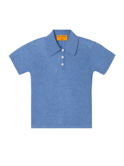 Guest in Residence Shrunken Polo Shirt in Midnight