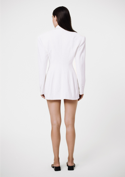 Sans Faff Sicily Snatched Blazer in White