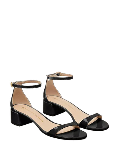 Stuart Weitzman Nudist Block 35 Heel in Black