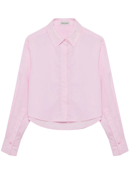 Simkhai Renata Cropped Button Down Shirt in Tulip