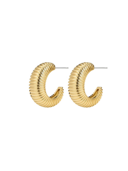 Luv AJ XL Georgia Ridged Hoop Earrings (More Colors)