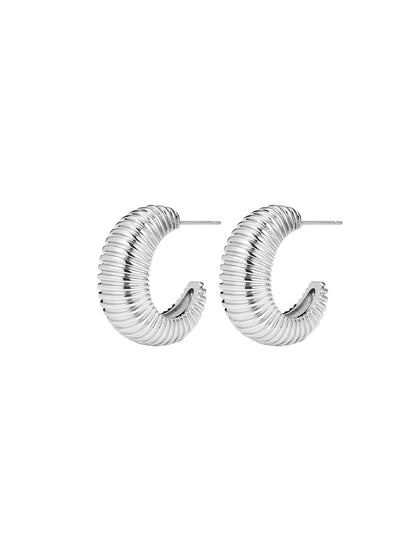 Luv AJ XL Georgia Ridged Hoop Earrings (More Colors)
