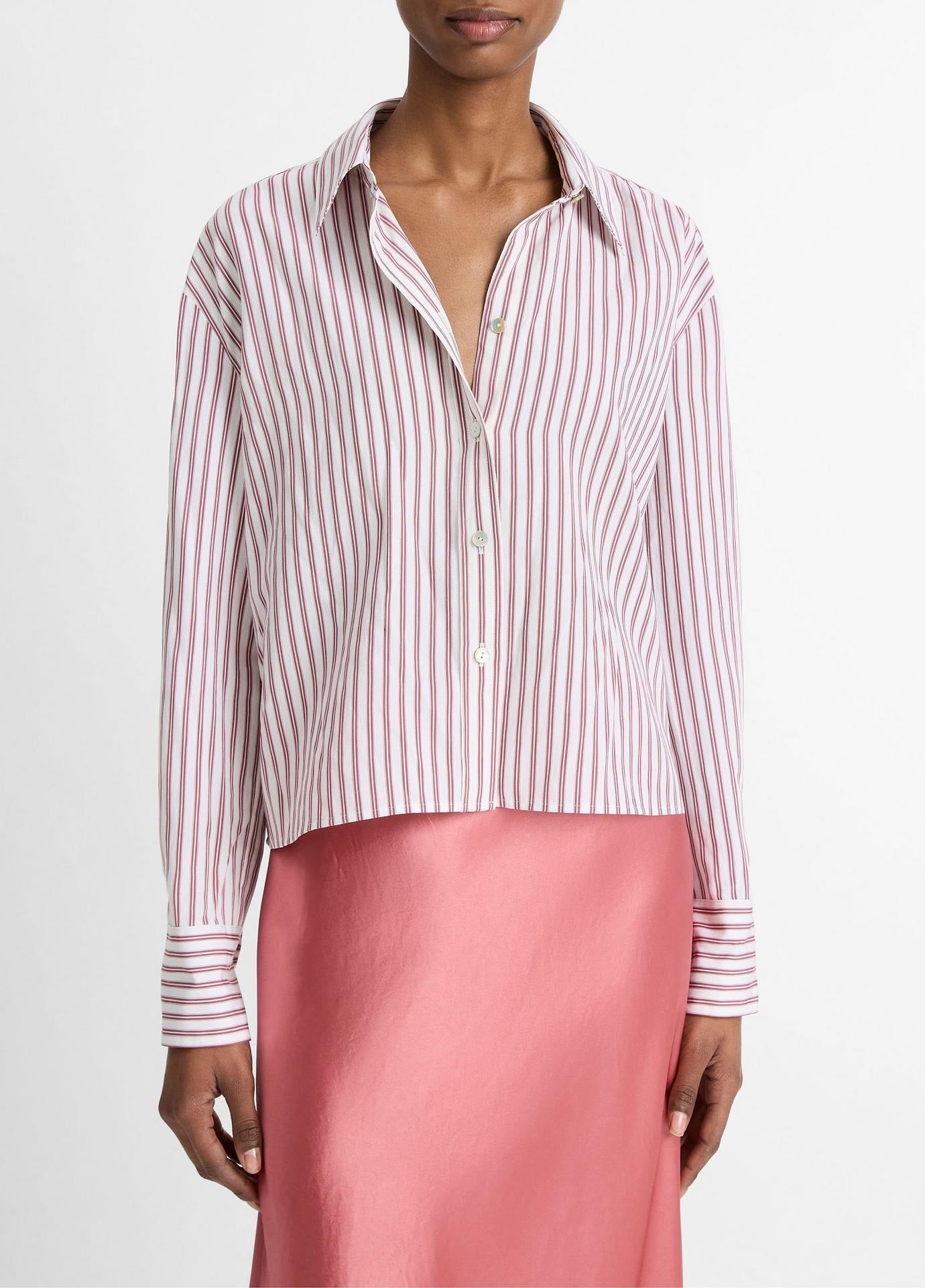 Vince Till Stripe Cropped Button Down (More Colors)