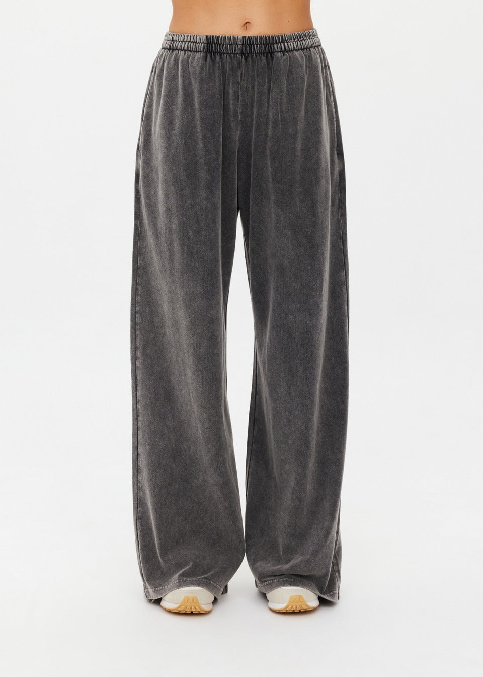 The Upside Soho Tokio Wide Leg Pant in Washed Black