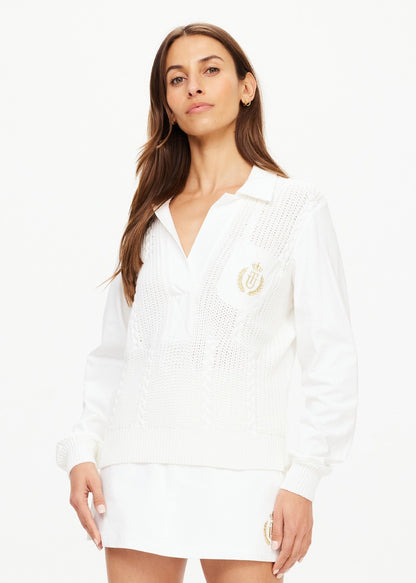 The Upside Baccarat Violette Sweater in White