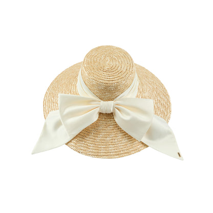 Eugenia Kim Mirabel Straw Wide-Brim Sunhat in Natural With Cream