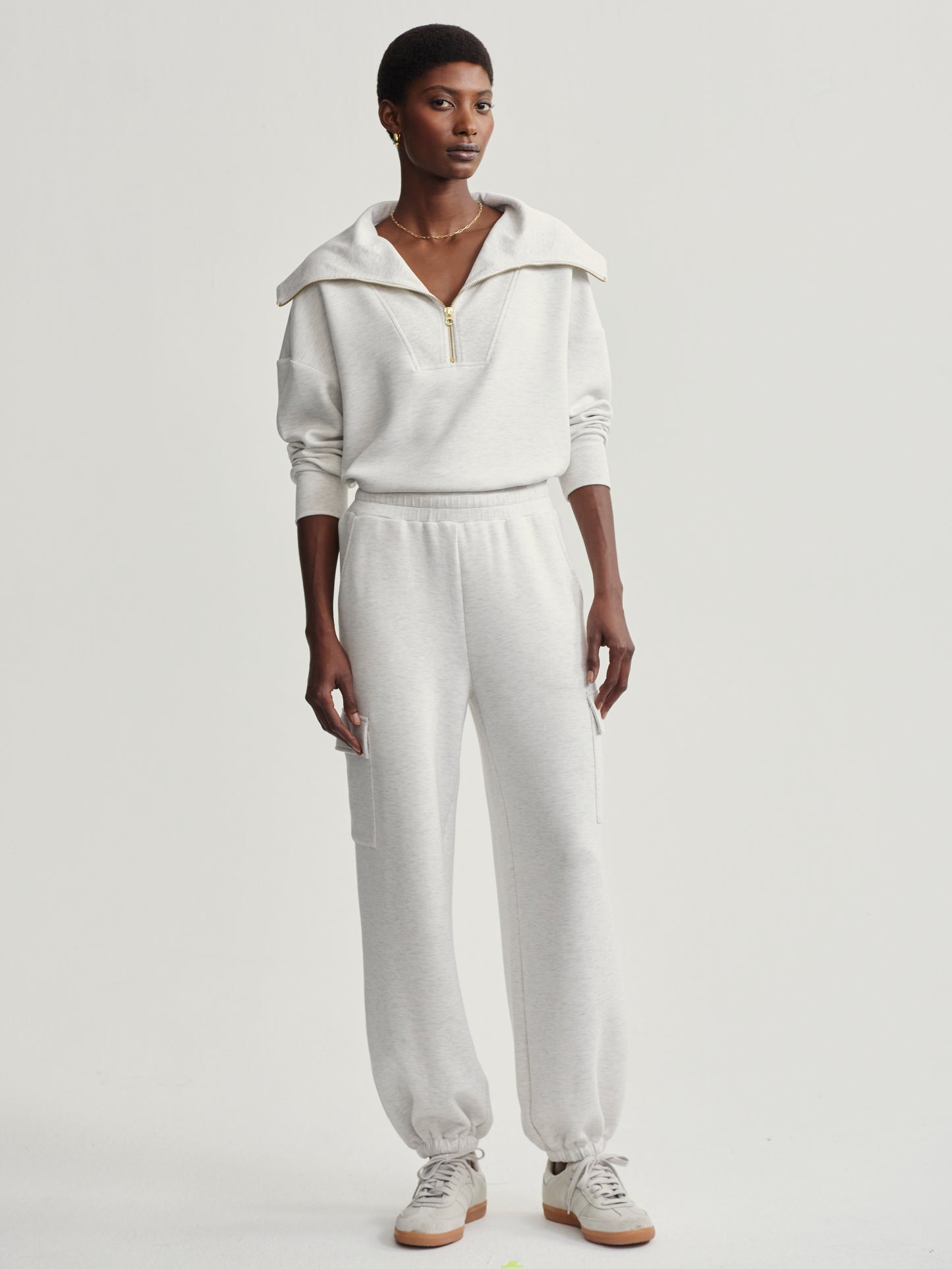 Varley The Cargo Pant 27.5 in Ivory Marl