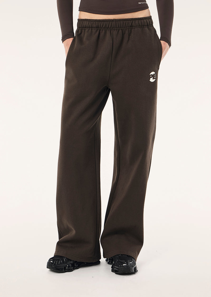P.E Nation Voltage Straight Leg Track Pant in Coffee