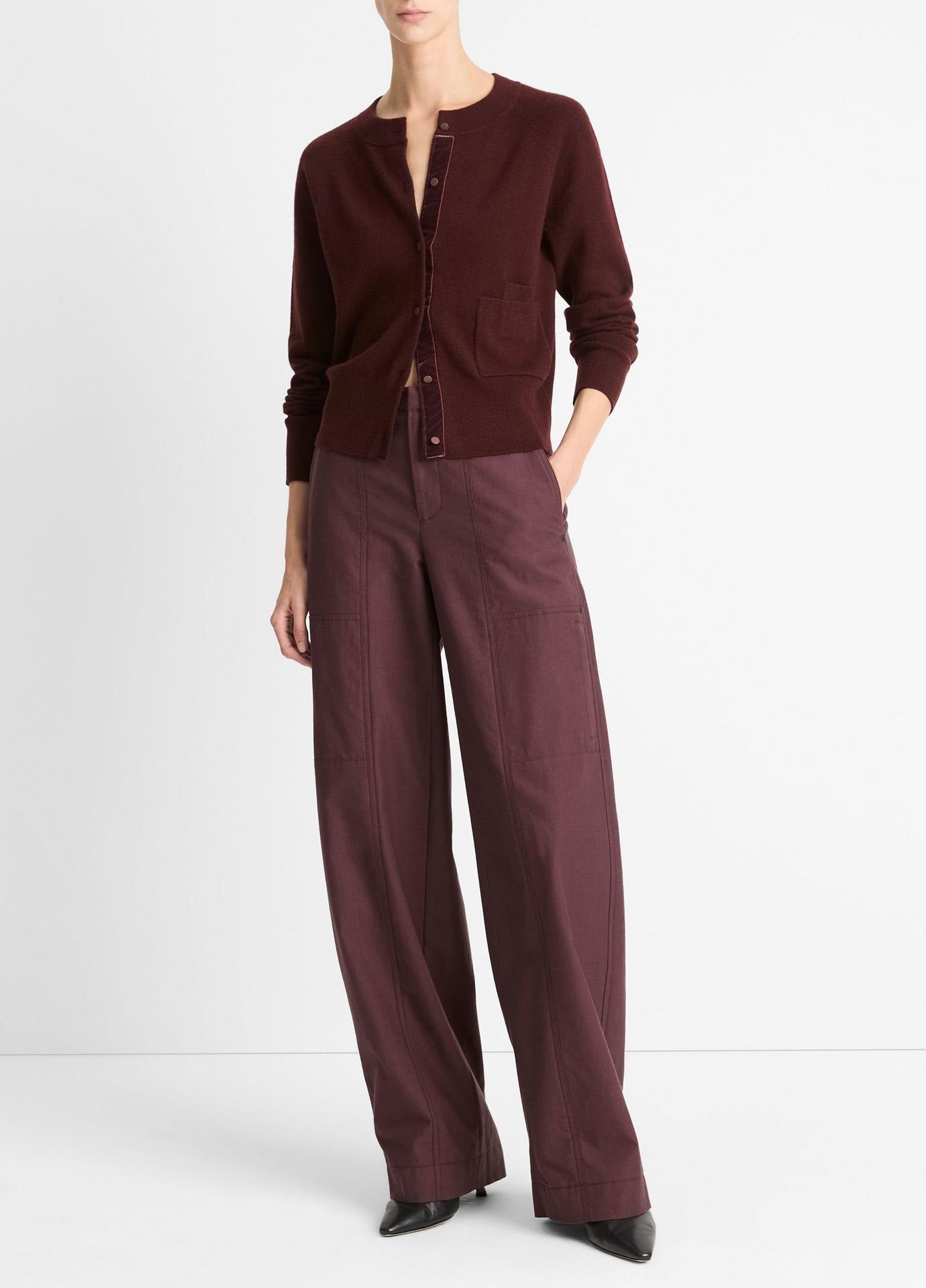 Vince Velvet Trim Cardigan (More Colors)