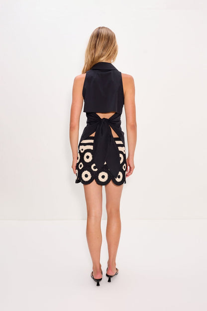 Simon Miller Loch Sleeveless Poplin Button Up in Black