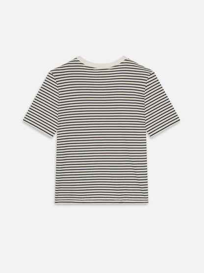 Frame The Baby Tee in Navy Multi