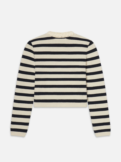 Frame The Harbor Cardigan in Navy Multi