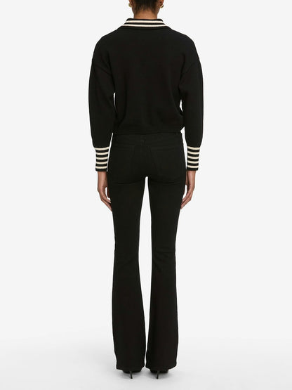 Frame Sailor Pullover Sweater in Black Multi