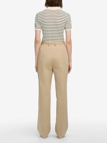 Frame Keyhole Polo in Cream Multi