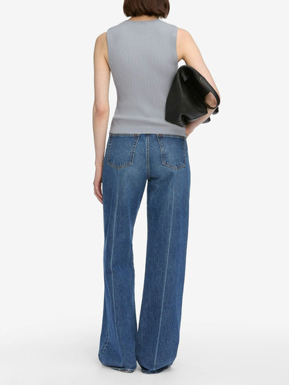 Frame Fine Cable Tank in Grey Blue