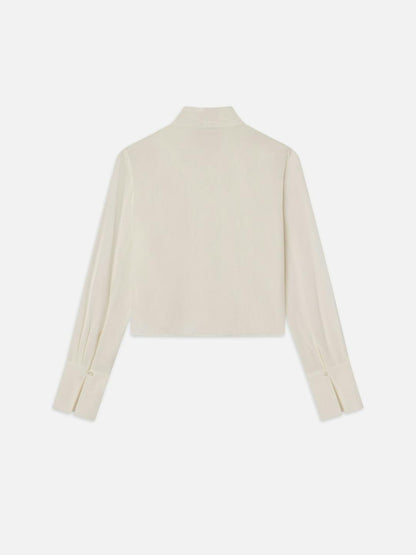 Frame Shawl Collar Blouse in Cream