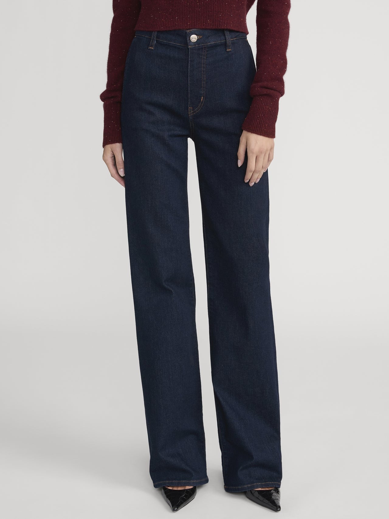 Frame Straight Trouser in Rinse