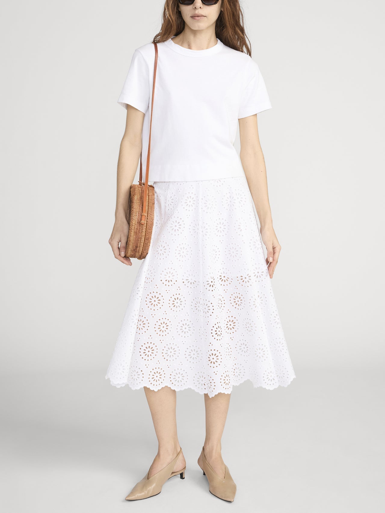 Frame Denim Solstice Eyelet Skirt
