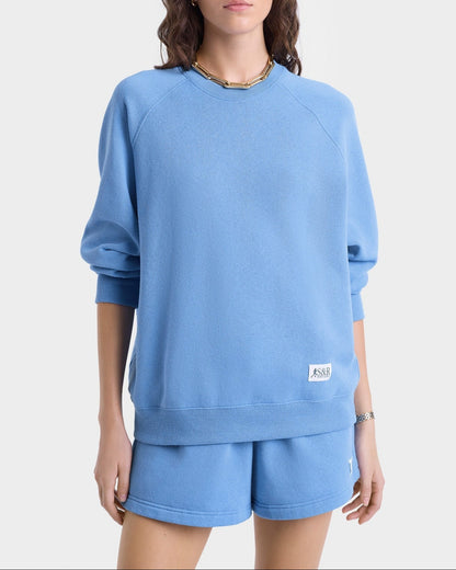 Sporty & Rich SR Runner Soft Crewneck in Juniper